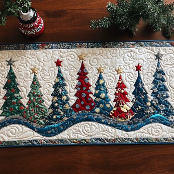 Holiday Gleam Quilted Table Runner