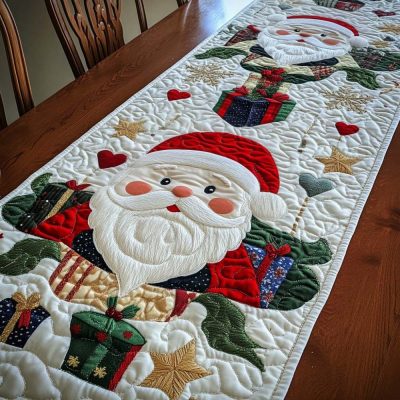 Holiday Harmony Quilted Table Runner
