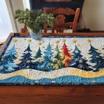 Holiday Pine Bliss Quilted Table Runner
