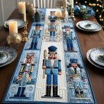 Holiday Royal Quilted Table Runner