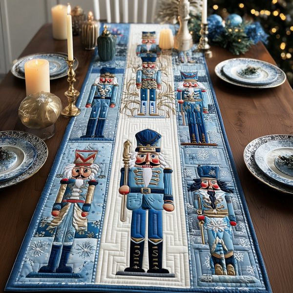Holiday Royal Quilted Table Runner