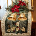 Holly Jolly Bells Quilted Table Runner