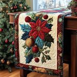 Holly Jolly Charm Quilted Table Runner