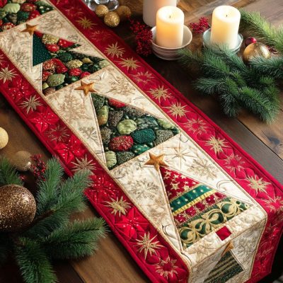 Holly Lane Quilted Table Runner