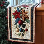 Holly And Cheer Quilted Table Runner