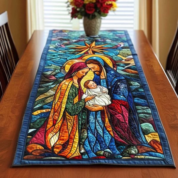 Holy Night Peace Quilted Table Runner