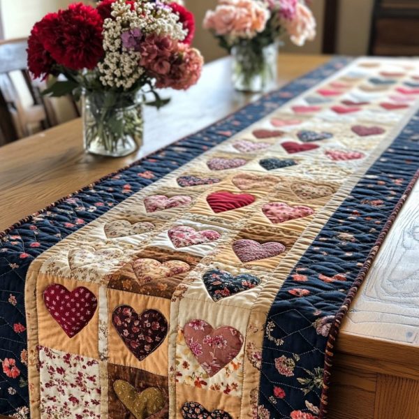Homestead Heart Quilted Table Runner