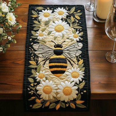 Honey Bloom Quilted Table Runner