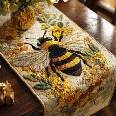Honey Hive Quilted Table Runner