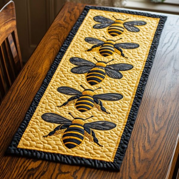 Honeybee Haven Quilted Table Runner