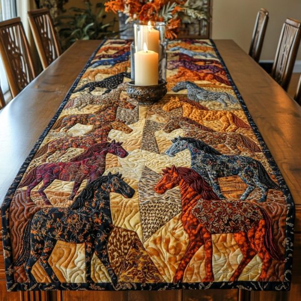 Horse Harmony Quilted Table Runner