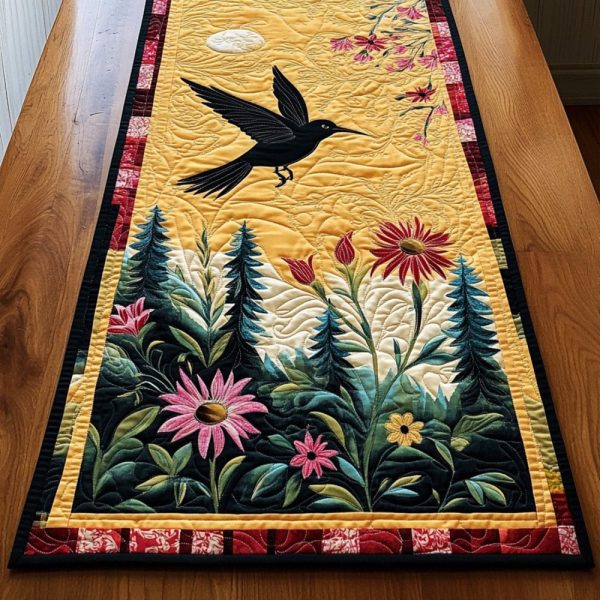 Hummingbird Dream Quilted Table Runner