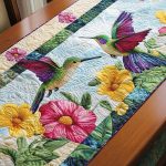 Hummingbird Magic Quilted Table Runner