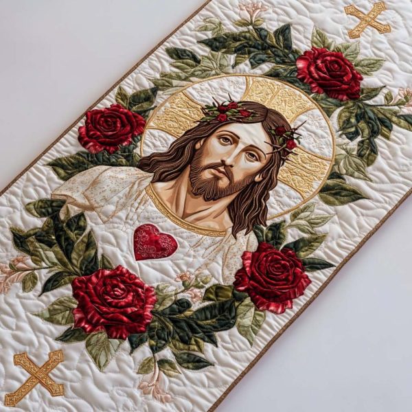 In His Light Quilted Table Runner