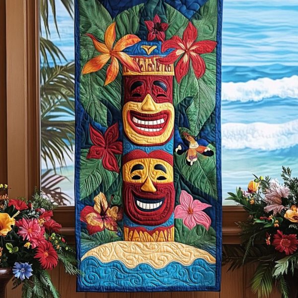 Island Faces Quilted Table Runner