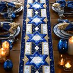 Star Of David Quilted Table Runner