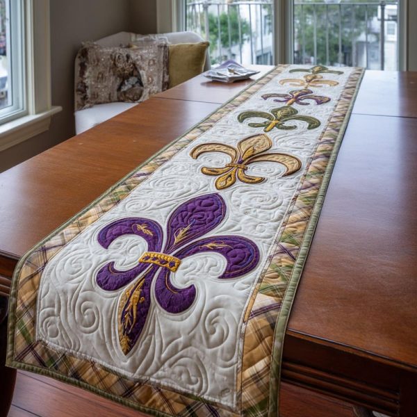 Mardi Gras Quilted Table Runner