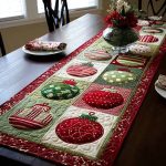 Joyful Baubles Quilted Table Runner