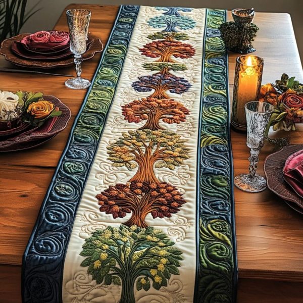 Leaf Whisper Quilted Table Runner
