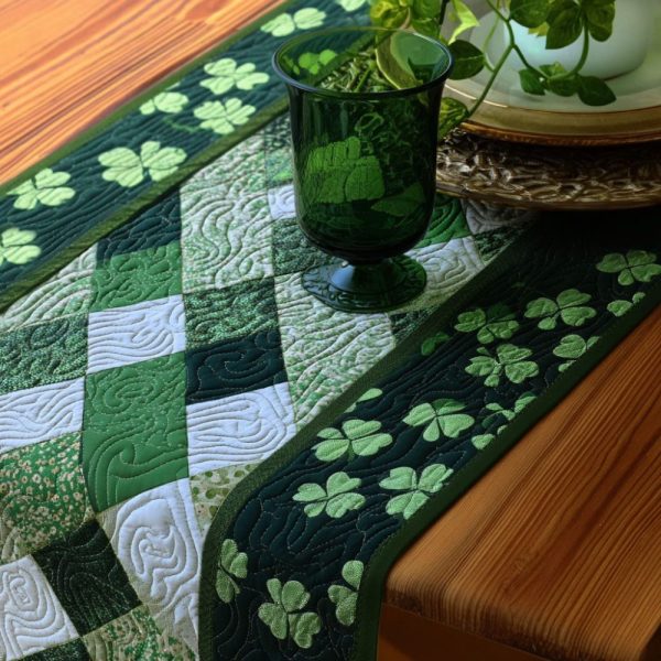 Leafsong Serenity Quilted Table Runner