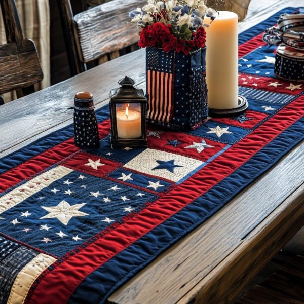 Liberty Shine Quilted Table Runner