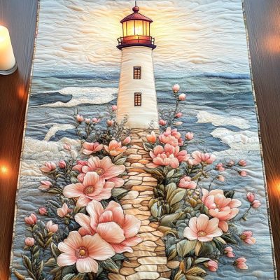 Lighthouse Dream Quilted Table Runner