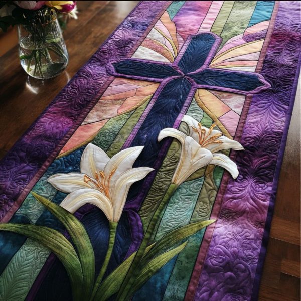Lily Of Grace Quilted Table Runner