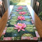 Lotus Grace Quilted Table Runner