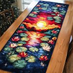Lotus Whisper Quilted Table Runner