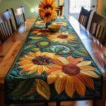 Lovable Sunflowers Quilted Table Runner