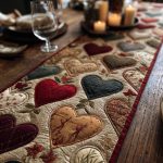 Love Patch Quilted Table Runner