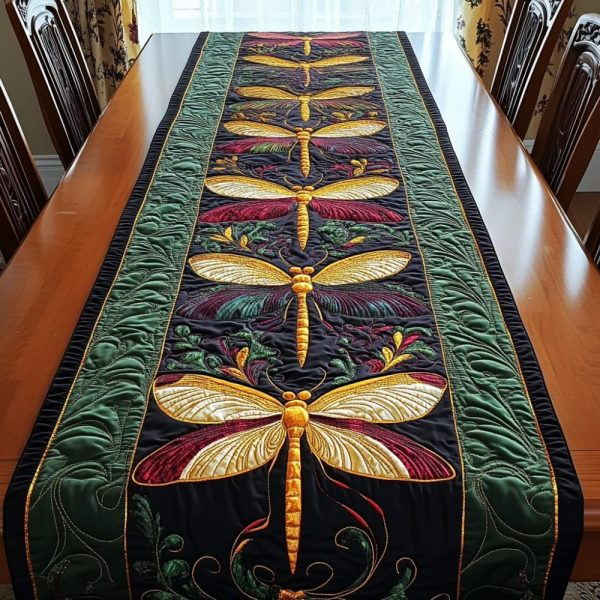 Luminous Drift Quilted Table Runner