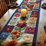 Lush Flowers Quilted Table Runner
