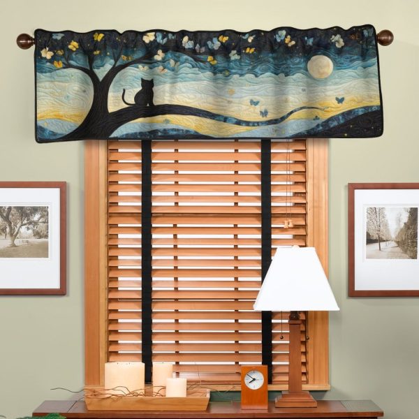 Magical Meow Quilted Valance