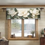 Magnolia Bloom Quilted Valance