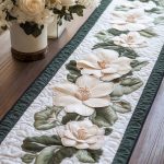 Magnolia Dream Quilted Table Runner