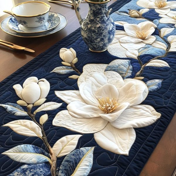 Magnolia Fusion Quilted Table Runner