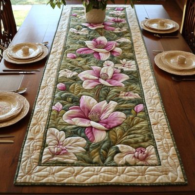Magnolia Haven Quilted Table Runner