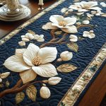 Magnolia Serenity Quilted Table Runner