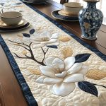 Magnolia Treasure Quilted Table Runner