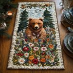 Majestic Bear Quilted Table Runner