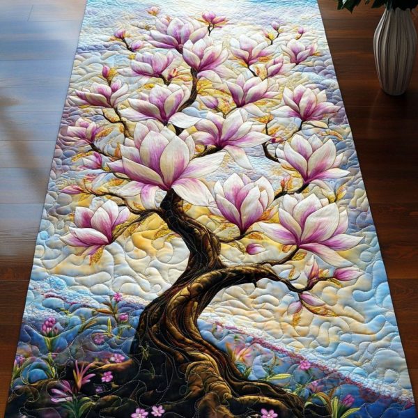 Majestic Bloom Quilted Table Runner