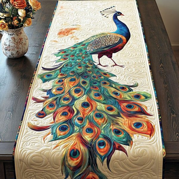 Majestic Plumage Quilted Table Runner