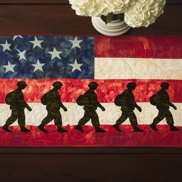 Marching For Freedom Quilted Table Runner