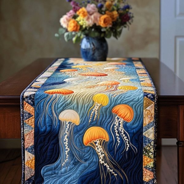 Marine Whispers Quilted Table Runner
