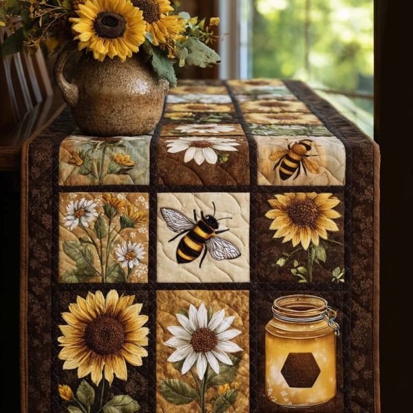 Meadow Bee Quilted Table Runner