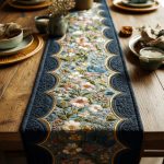 Meadow Embroidery Quilted Table Runner