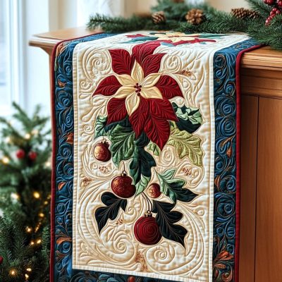 Merry Mistletoe Magic Quilted Table Runner