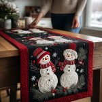 Merry Snow Friends Quilted Table Runner