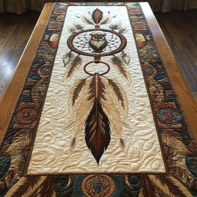 Midnight Catcher Quilted Table Runner